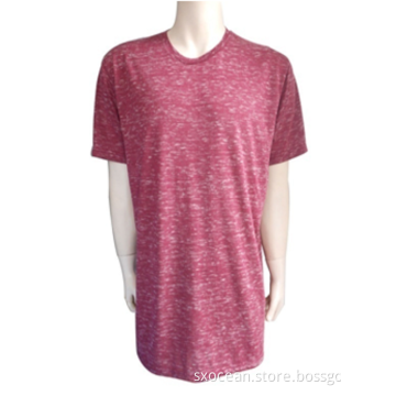 91% polyester 9% cotton men's short sleeve t-shirt